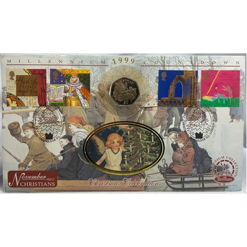 Isle Of Man 1999  50 Pence PNC Christmas 