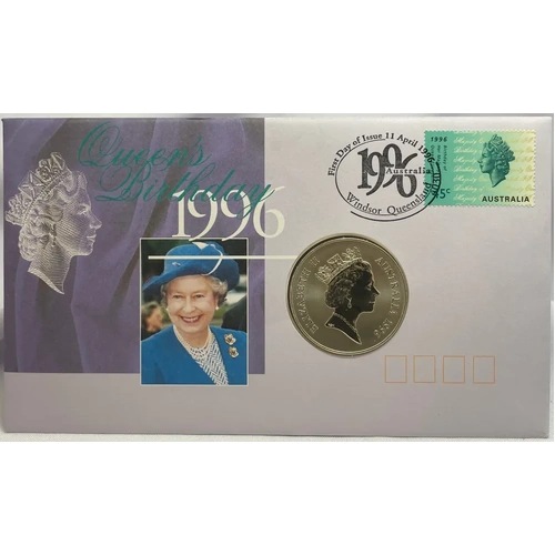 1996 Silver 1 Dollar PNC Kangaroo Queen's Birthday
