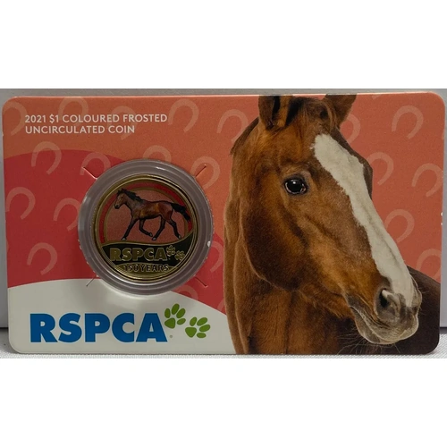 2021 1 Dollar Uncirculated Coin RSPCA Horse