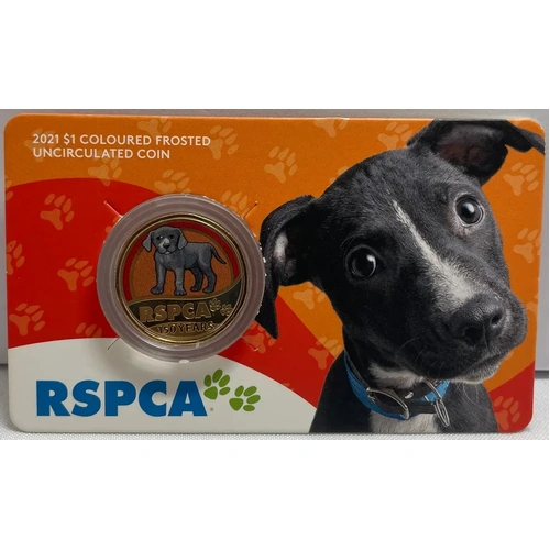 2021 1 Dollar Uncirculated Coin RSPCA Dog