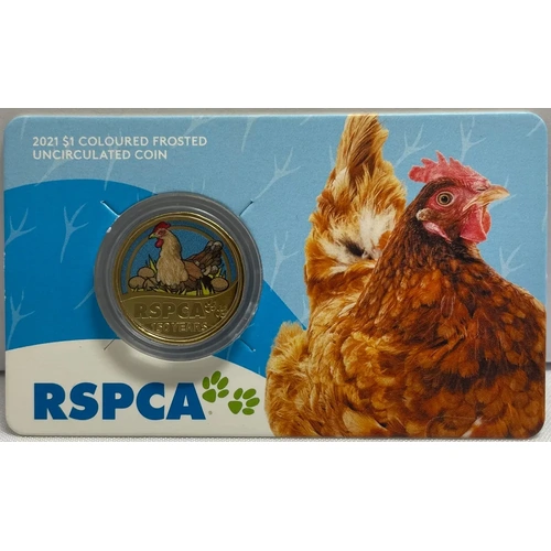 2021 1 Dollar Uncirculated Coin RSPCA Chicken