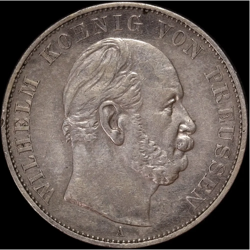 German States (Prussia) 1871 Silver Thaler KM# 500 good VF