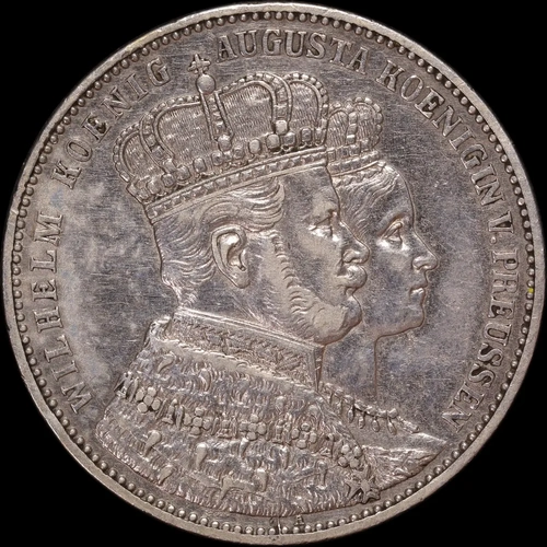 German States (Prussia) 1861 Silver Thaler KM# 488 good VF