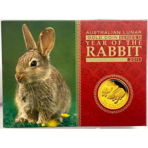 2011 Gold Lunar 1/10oz Proof Coin Series II - Rabbit