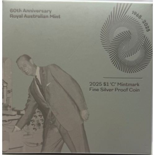 2025 Silver 1 Dollar Proof Coin RAM 60th Anniversary