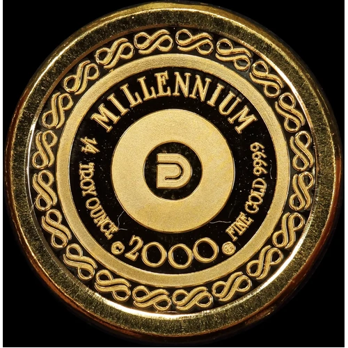 Argor-Heraeus 2000 Gold Quarter Ounce Minted Ingot Millennium