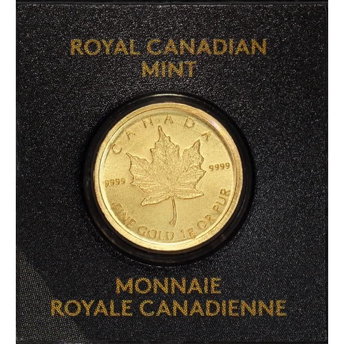 Canada 2014 Gold 50 Cent 1 Gram Maple Leaf