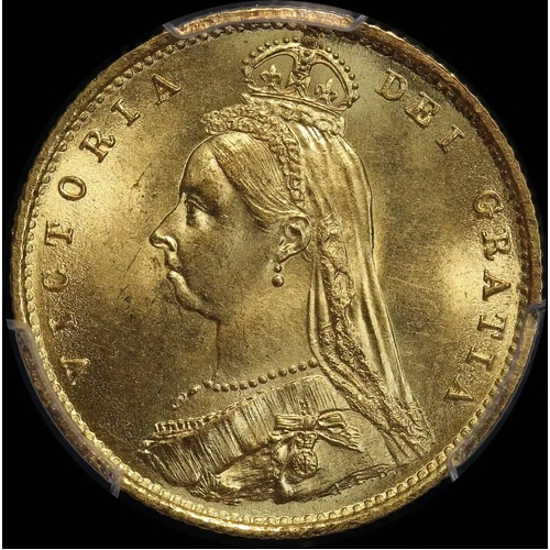1887 Gold Half Sovereign Victoria S#3869 PCGS MS64