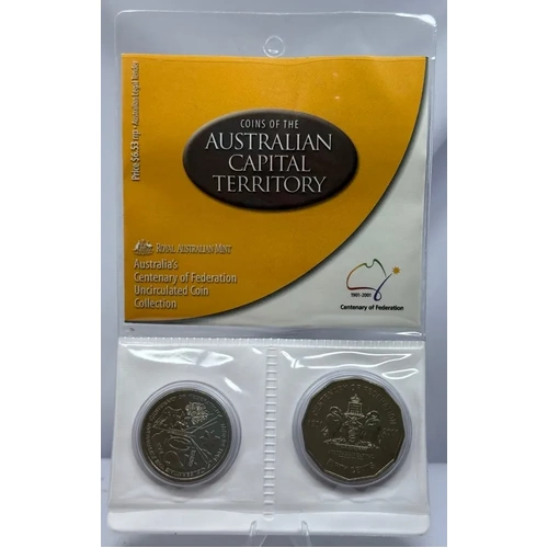 2001 Federation Two Coin Uncirculated Set Australian Capital Territory