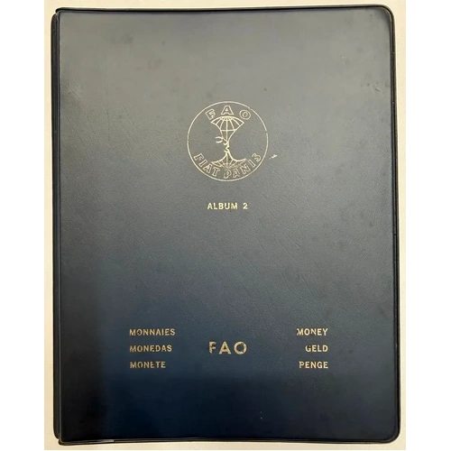 1971 - 1972 FAO Coin Album #2 Blue (34 Coins) Proof and Unc