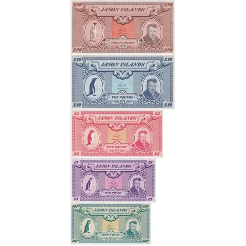 Jason Islands 1978 Set of 5 Banknotes Uncirculated