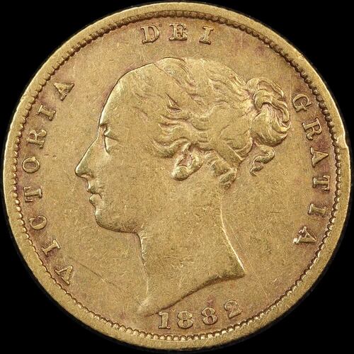 1882 Melbourne Young Head Half Sovereign AVF