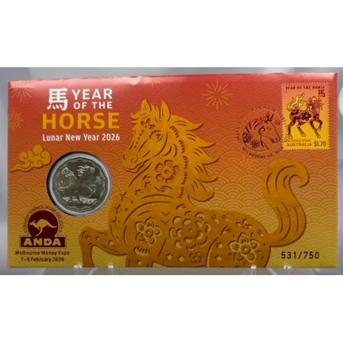 2026 50 Cent PNC Lunar Year of The Horse ANDA Melbourne Money Expo