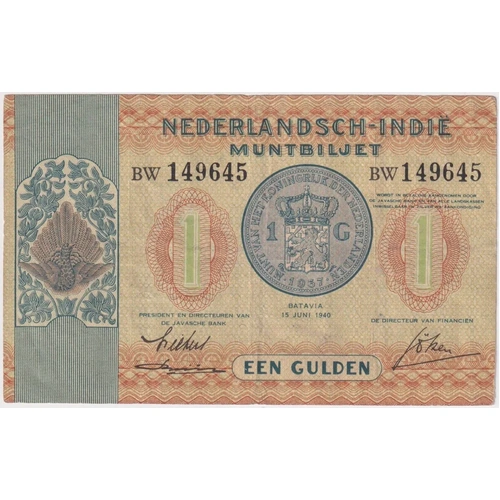 Netherlands 1940 1 Gulden P#108 good VF