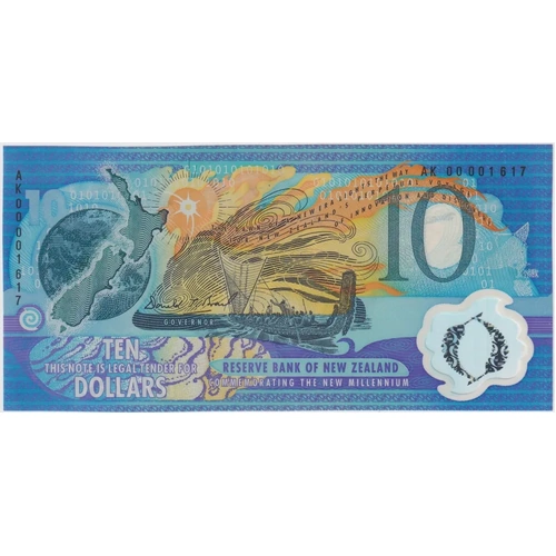 New Zealand 2000 Millennium 10 Dollars P#190a Uncirculated