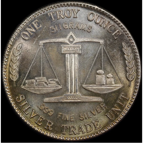 United States Undated Silver 1 Ounce Round World Trade Unit