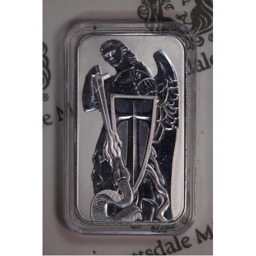 Scottsdale Mint Silver 1 Ounce Minted Bullion Bar Archangel Michael