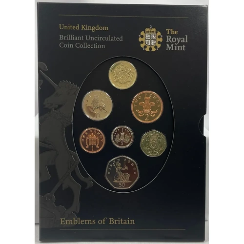 United Kingdom 2008 Uncirculated Mint Coin Set (7 coins) Emblems of Britain