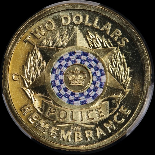 2019 2 Dollar Coin C Mintmark National Police Remembrance Day PCGS MS68