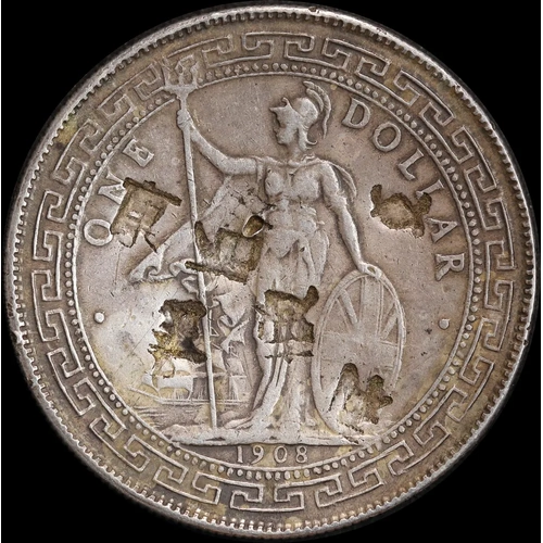 Great Britain 1899-B Silver Trade Dollar KM# T5 good VF Multiple Chopmarks