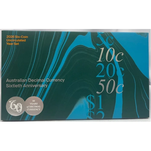 2026 Uncirculated Mint Coin Set 60th Anniversary of Decimal Currency