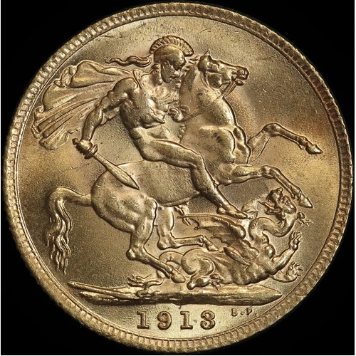 1913 Gold Sovereign George V S#3996 Choice Uncirculated