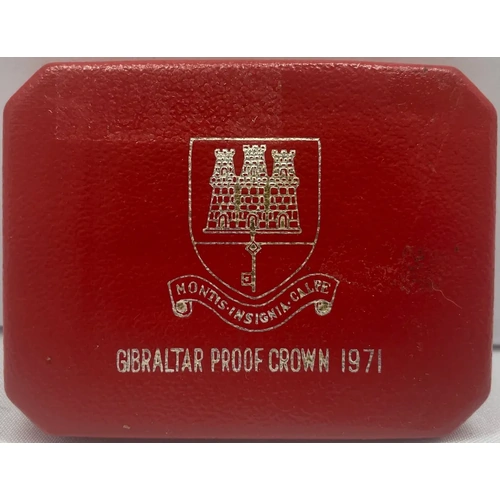 Gibraltar 1971 Silver 25 New Pence Proof Coin Barbary Ape