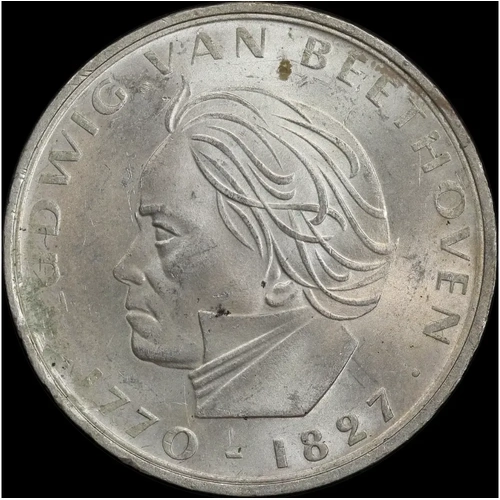 Germany (West) 1970 Silver 5 Marks KM# 127 Uncirculated