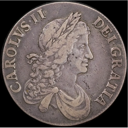 1664 Silver Crown Charles II S#3355 good Fine