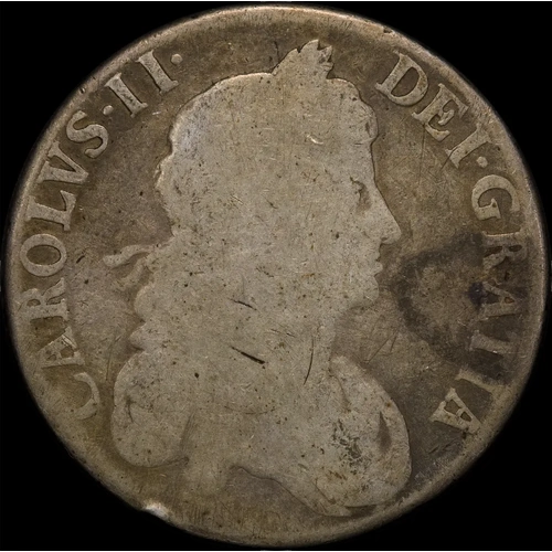 1664 Silver Crown Charles II S#3355 Very Good