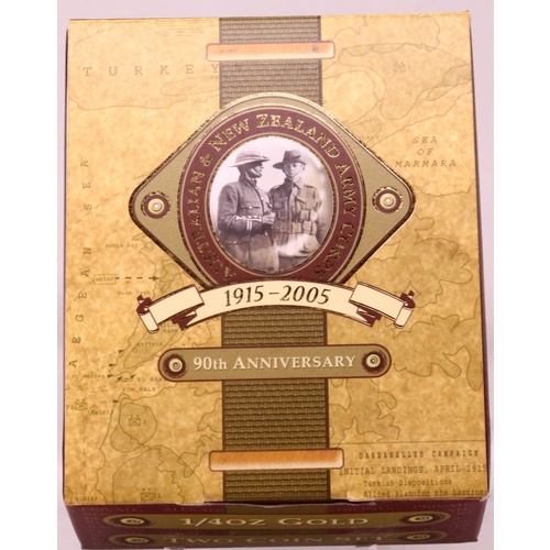 2005 Gold Two Coin Proof Set (2*1/4oz) Anzac