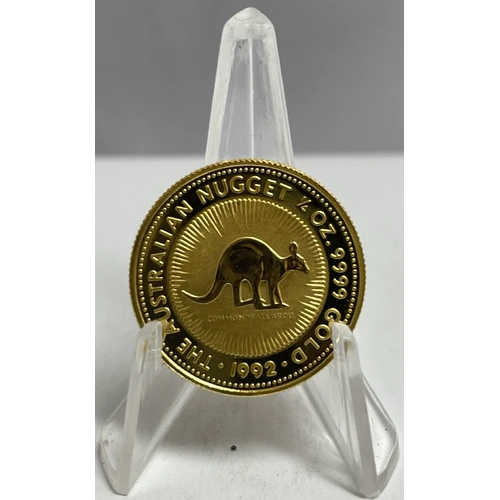 1992 Gold Quarter Ounce Unc Coin Kangaroo Nugget