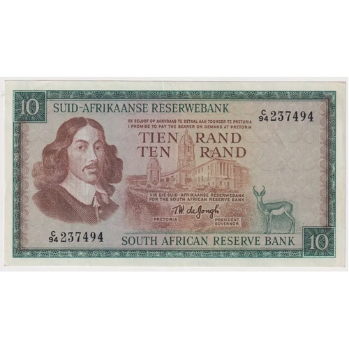South Africa 1967 10 Rand P# 113b about EF