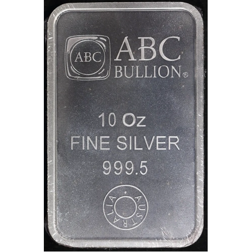 ABC Bullion 10oz Silver Minted Ingot 99.95%