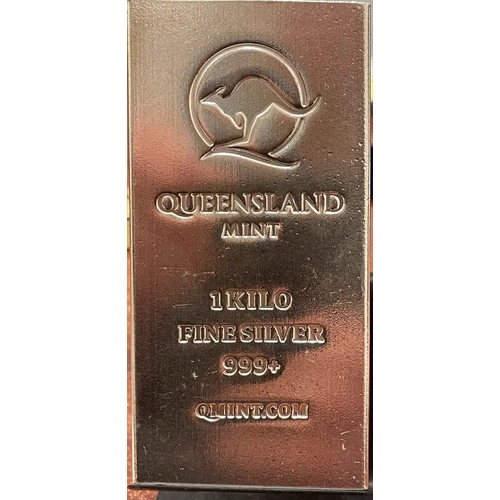 Queensland Mint Silver One Kilo Cast Ingot 99.9%