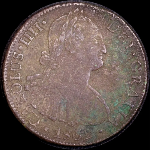 Mexico 1802 Silver 8 Reales KM# 109 about VF