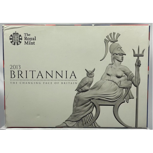 United Kingdom 2013 Fine Silver Proof 5 Coin Set Britannia