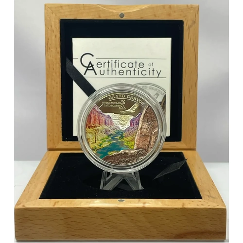 Cook Islands 2014 Silver 5 Dollar Proof Grand Canyon