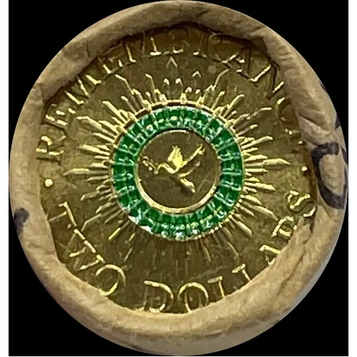 2014 2 Dollar Coin Mint Roll Green Dove Remembrance