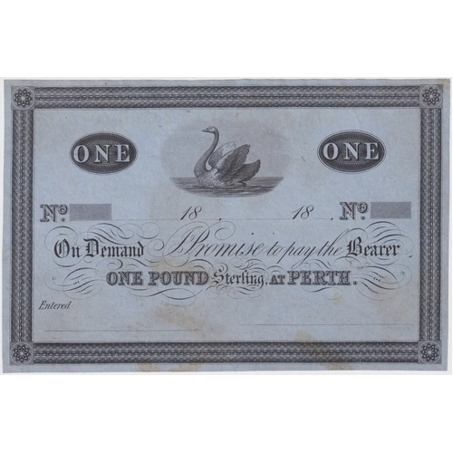 George Shenton Unissued One Pound Printers Proof 1865 Extremely Fine