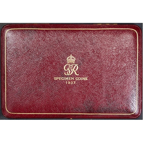 Great Britain 1937 Part Proof Coin Set (12) In Presentation Case