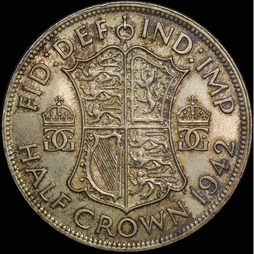 1942 Silver Halfcrown George VI S# 4080 Choice Uncirculated