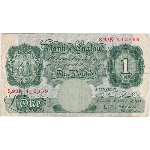 Bank of England 1955-1959 1 Pound P#369c Very Fine
