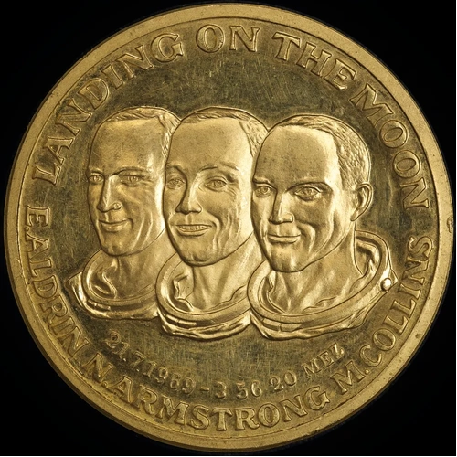 United States Gold Medallion Landing On The Moon