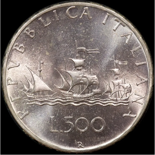 Italy 1960 Silver 500 Lire KM#98 Uncirculated