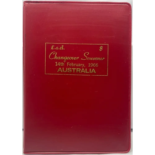 Australia 1966 Changeover Souvenir Red Wallet Pre-Decimal and Decimal Set