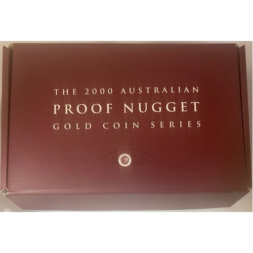 2000 Gold 5 Coin Proof Set Kangaroo Nuggets