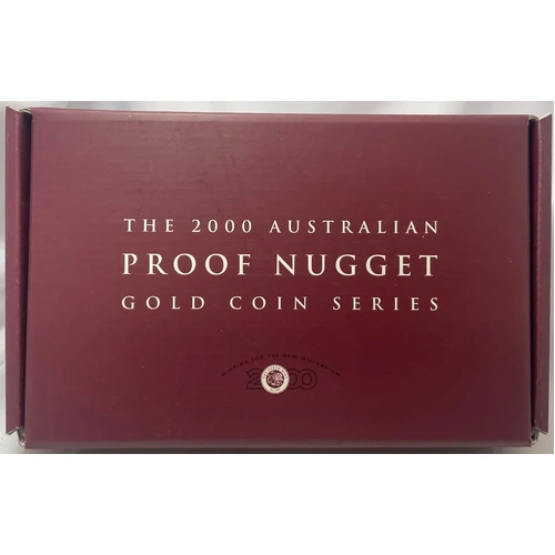 2000 Gold 5 Coin Proof Set Kangaroo Nuggets