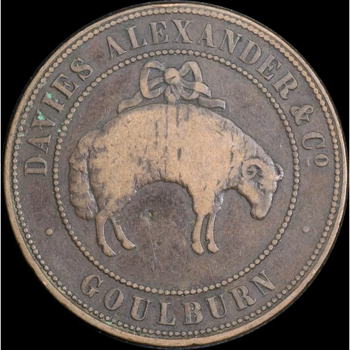 1837 Davies Alexander Copper Penny Token A95 good Fine