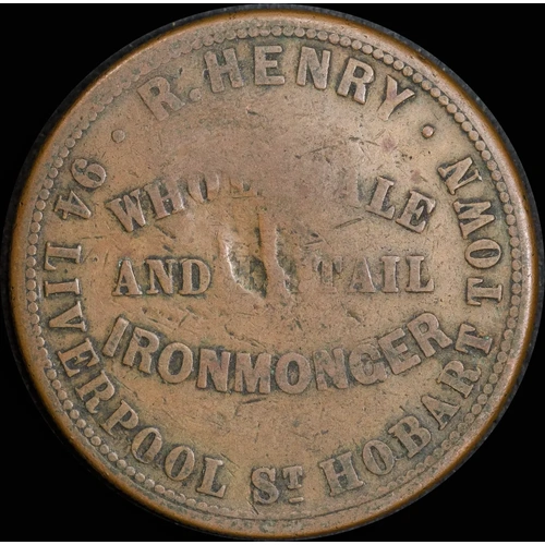 ND Henry R Copper Penny Token A225 Very Good